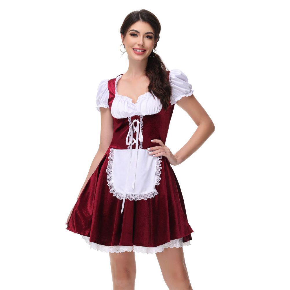 Октоберфест костюм клетчатые платья Dirndl немецкий карнавальный наряд